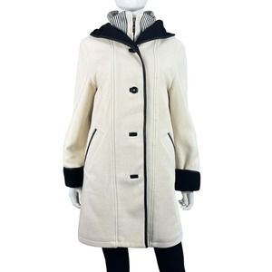 Marcona‎ Wool Blend Lined Hooded Winter Coat Womens Size Medium